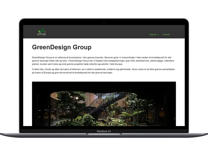 Komplet webudvikling -case Greendesign Group Michael-Co,